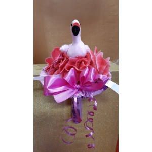 Virágcsokor flamingóval