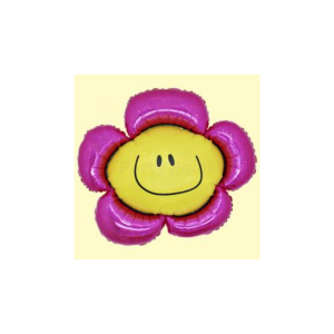 SuperShape - Smiley virág fólia lufi