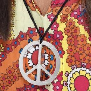 Ezüst Peace Békejeles Hippi Medál