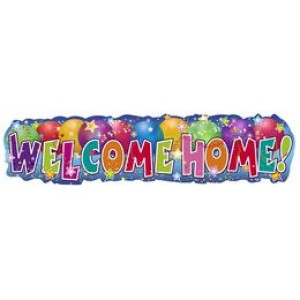 Welcome Home! Banner - 90 cm x 22 cm