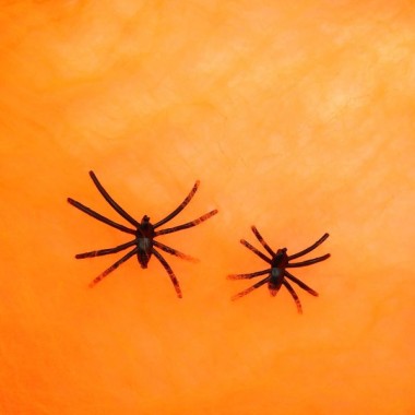 Halloween pókháló dekoráció narancssárga