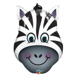 Zebra fej 32' fóliás lufi