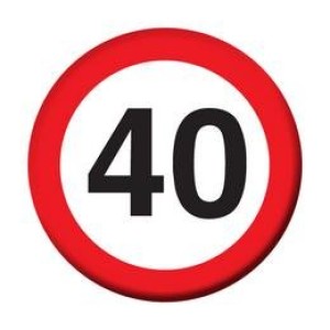Sebességkorlátozó kitűző 40-es