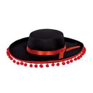 Fekete spanyol  kalap 